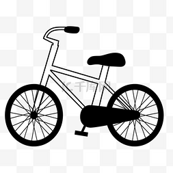 自行车剪贴画图片_儿童骑车工具自行车剪贴画黑白