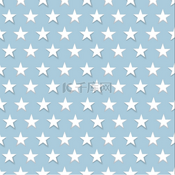亚麻织物图片_令人惊叹的复古多彩星蓝调图案。