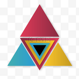 矢量创意三角形块png图像