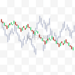 红色走势线图片_股票k线图上升趋势交易市场绿色