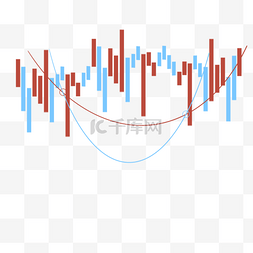 股票k线图上升趋势商业市场蓝色