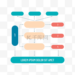 创意流程图设计图片_数据流程图抽象风格商务彩色