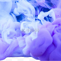 花瓣蓝紫色图片_摄影图七彩抽象紫色墨水