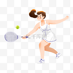夏日球类运动打网球