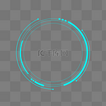 圆形蓝色科技边框