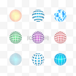 logo彩色图片_舞台灯球球形logo