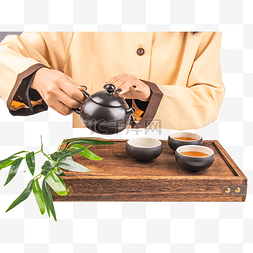 茶道茶壶倒茶