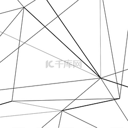 连接抽象图案与重叠线上的点。
