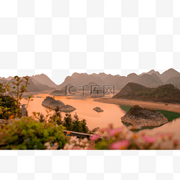 西溪子风景夜幕山水风景