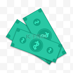 美国纳税日绿色美元标志