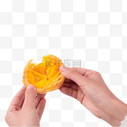 开园特色图片_掰开的芒果蛋挞