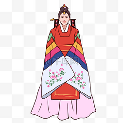 女士复古婚纱造型韩国传统婚礼人