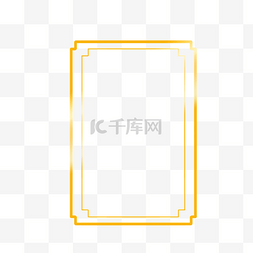 金色简约线条边框图片_简约线条边框