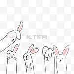 简笔画兔子动物