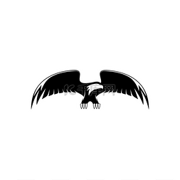 黑色的翅膀图片图片_长着宽大翅膀的飞鹰是纹章的象征