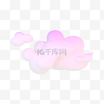 3D梦幻粉色云朵