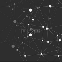 连接白色圆点和线条科学背景连接