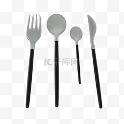 刀叉勺图片_3DC4D立体餐具刀叉勺