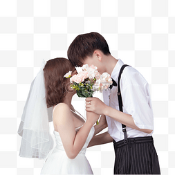 情侣婚纱图片_穿婚纱亲吻情侣