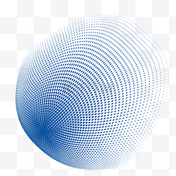 抽象点状图片_径向半色调渐变蓝色点状装饰