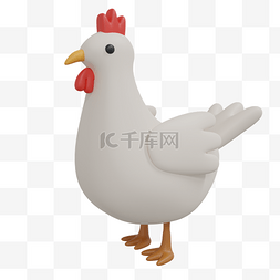 小鸡3d图片_3DC4D立体家畜公鸡