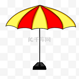 雨伞剪贴画图片_双色沙滩伞剪贴画