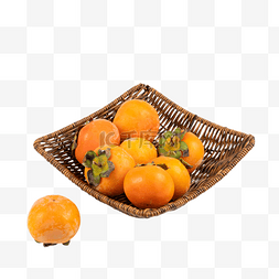 秋天脆柿子甜柿子