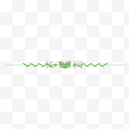 柳叶清新图片_清明也绿色柳叶简约分割线