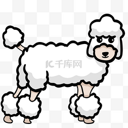 泰迪犬卡通图片_贵宾犬彩色动物剪贴画