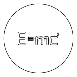 物理矢量图片_E=mc 平方能量公式物理定律 E=mc 符