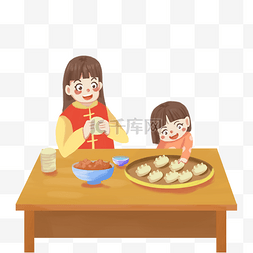 新年春节节日活动习俗包饺子