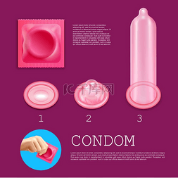 信息矢量图图片_避孕套真实信息图具有文本字段的