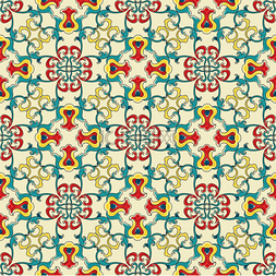 地板纹理素材图片_中国瓷砖无缝图案东方传统花卉装