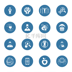 assistance图片_医疗和卫生保健的图标集。平面设