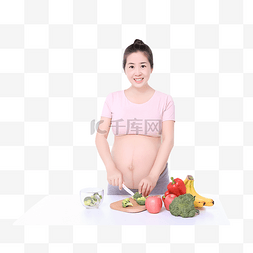 孕妇健康饮食切菜