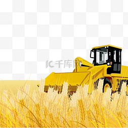 芒种农用车图片_智慧农业科技丰收小麦
