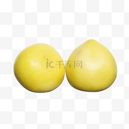 琯溪蜜柚图片_两颗黄色的琯溪蜜柚