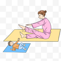 瑜伽垫文字排版图片_产后护理修复做瑜伽