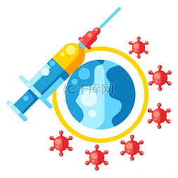 疫苗的接种图片_疫苗接种概念说明。