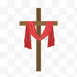 濯足节圣餐灰色十字架和丝带