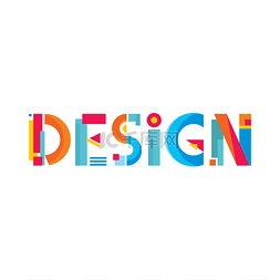 logo设计图片_设计一词抽象 logo 标志