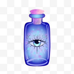 紫色背景大图图片_魔法眼睛香水瓶