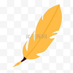 世界新闻自由日手绘黄色羽毛