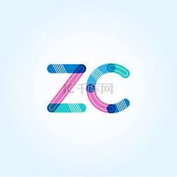 模板科技名片图片_Zc 字母标志名片