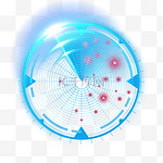 雷达光效扫描红色目标