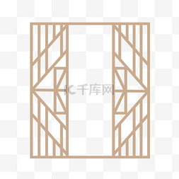 中国风格边框木制边框