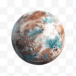卡通手绘星球月球
