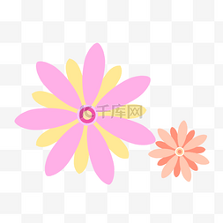 花朵六瓣花粉色卡通图片