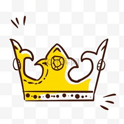 黄色宝石线稿皇冠
