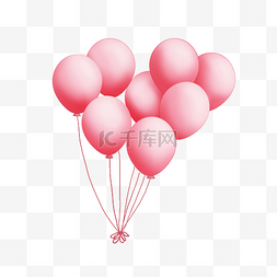 节日粉色气球